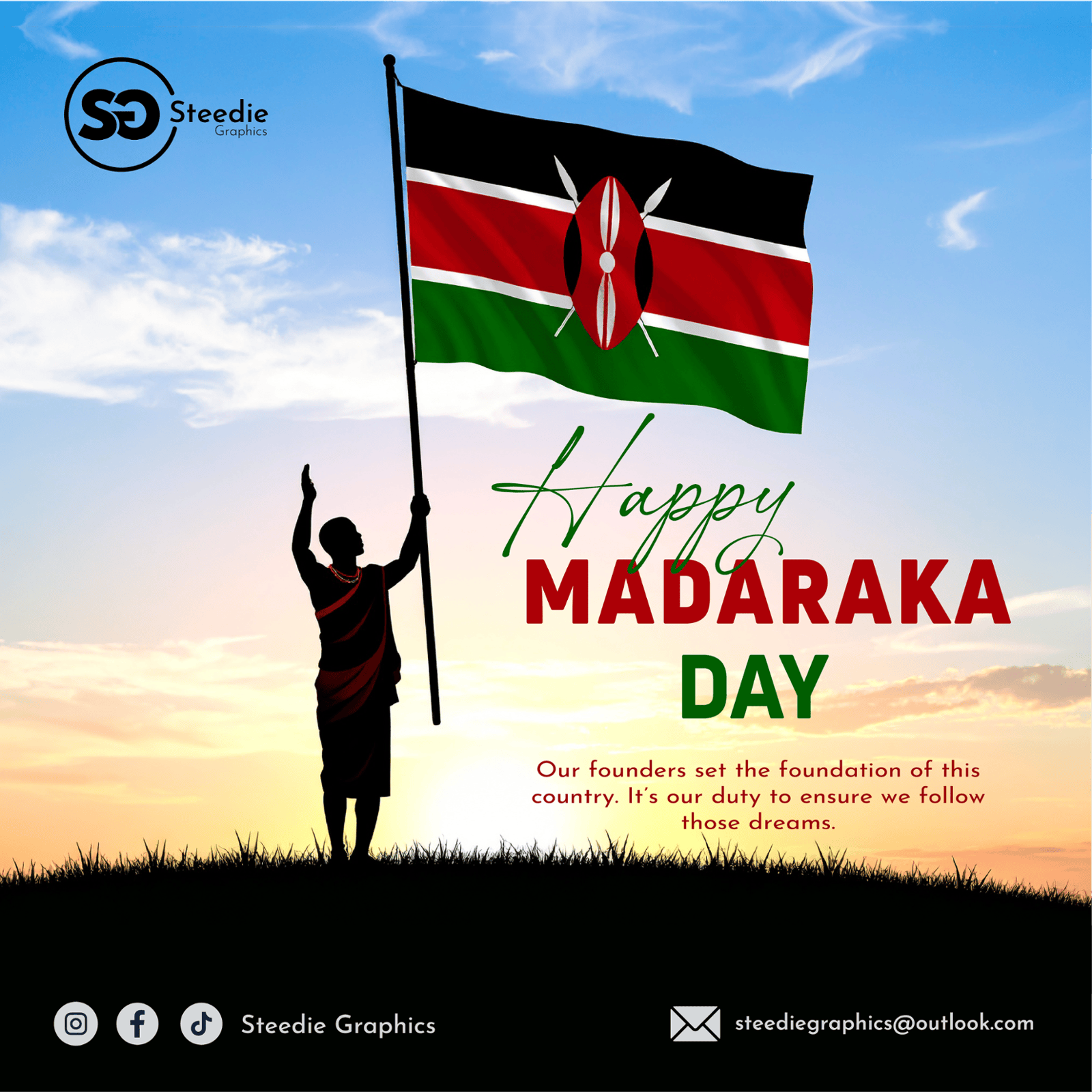 Steedie Graphics Madaraka Day Poster